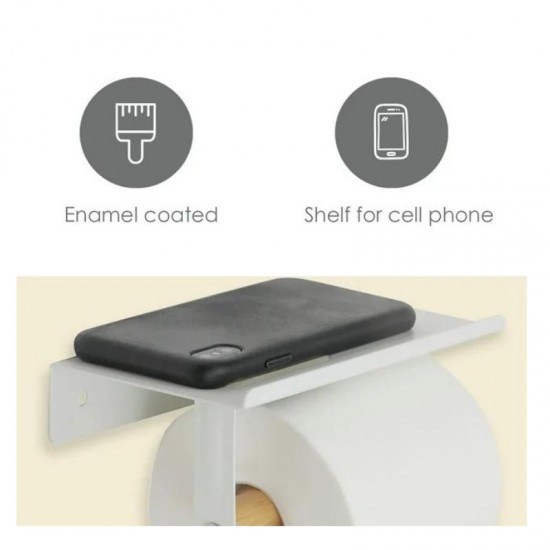 Shop quality Home Basics Wall Mount Toilet Paper Holder with Phone Shelf, White in Kenya from vituzote.com Shop in-store or online and get countrywide delivery!