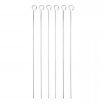 MasterClass Stainless Steel Flat Sided Skewers, Set of 6, 40cm