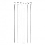 MasterClass Stainless Steel Flat Sided Skewers, Set of 6, 40cm