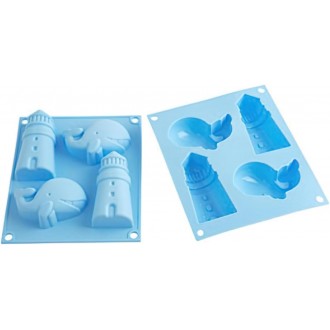 SilikoMart Happy Sea Marine Silicon Mould, Light Blue