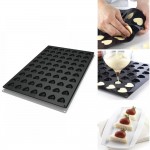 SilikoMart Mini Heart Silicon Baking Mould, Black, 57 cm