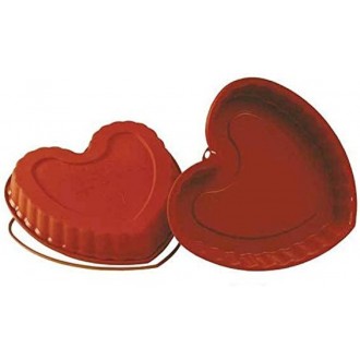 SilikoMart Heart Silicon Baking Mould,22cm by 21 cm