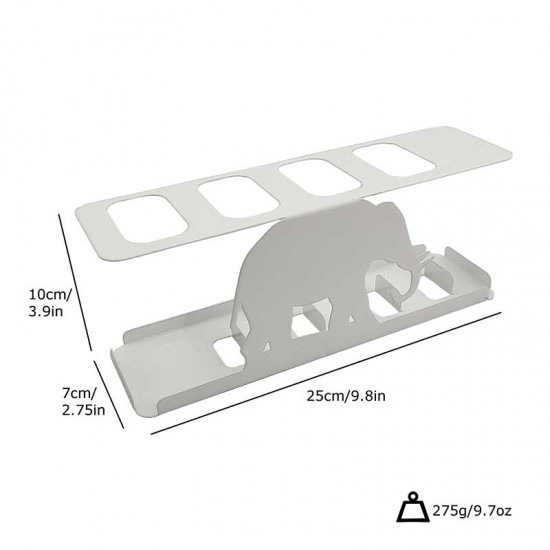 Zuri Elephant Remote Control Holder, White - Made In Kenya