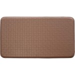 Kittrich Dual-Foam Anti-Fatigue Kitchen Mat, Extra Thick Cushioned Comfort Mat, 20" x 36", Brown