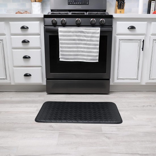 Shop quality Kittrich Stephan Roberts Anti-Fatigue Kitchen Faux Leather Non-Skid Cushioned Comfort Mat, 18" x 30", Diamond Black in Kenya from vituzote.com Shop in-store or online and get countrywide delivery!