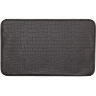 Kittrich Stephan Roberts Anti-Fatigue Kitchen Faux Leather Non-Skid Cushioned Comfort Mat, 18" x 30", Crocodile Dark Brown