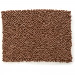 Kittrich Stephan Roberts Chenille Bath Mat Polyester, Sand Brown, 17''x24''