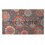 Kittrich Stephan Roberts Recycled Rubber Doormat Eco-Friendly Decorative Floor Mat, 18'' x 30'', Medallion