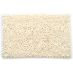 Kittrich Stephen Roberts Chenille Bath Non-Slip Ultra Soft Plush Mat, 21'' x 34'', Cream