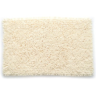 Kittrich Stephen Roberts Chenille Bath Non-Slip Ultra Soft Plush Mat, 21'' x 34'', Cream