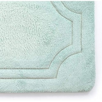 Kittrich Stephen Roberts Luxurious Memory Foam Bath Mat with Water Shield Technology, 17" x 24", Misty Blue