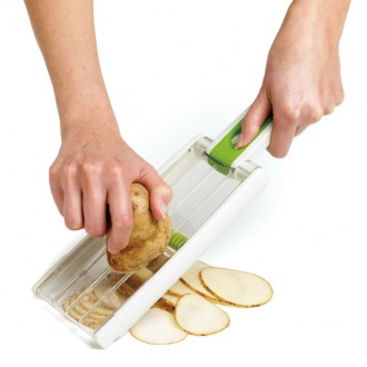 Chef'n Sleek Slice Handheld Collapsible Mandoline, One Size, Green