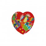 Maxwell & Williams Love Hearts Ceramic Chicken Dance Square Coaster, 10cm 