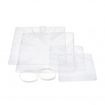 MasterClass Set of 4 Silicone Stretch Lids - Reusable Eco-Friendly Cling Film Alternatives, 25 and 15cm