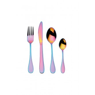 Mikasa Iridescent Cutlery Set in Gift Box, Stainless Steel, 16 Pieces (Service for 4)