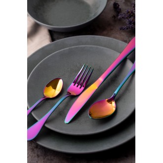 Mikasa Iridescent Cutlery Set in Gift Box, Stainless Steel, 16 Pieces (Service for 4)