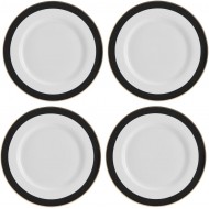 Mikasa Luxe Deco 4-Piece Fine China Dinner Plate Set, 27.5cm, Gift Boxed