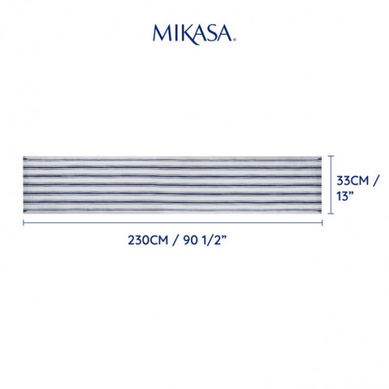 Shop quality Mikasa Navy Stripe Linen-Blend Table Runner, 230 x 34cm in Kenya from vituzote.com Shop in-store or online and get countrywide delivery!