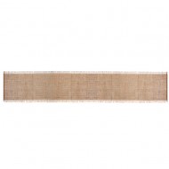 Mikasa Frayed Jute Table Runner, Natural, 230 x 33cm