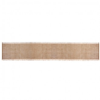 Mikasa Frayed Jute Table Runner, Natural, 230 x 33cm