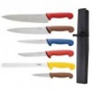 Neville Genware 6 Piece Colour Coded PROFESSIONAL Knife Set + Knife Wallet