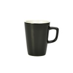 Neville Genware Porcelain Black Latte Mug, 340ml, 34cl/12oz 