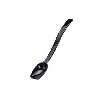 Neville Genware Polycarbonate Solid Salad Spoon, 8 inch, Black