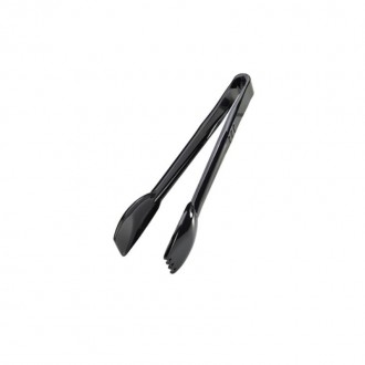 Neville Genware Polycarbonate Salad Tongs, 9" Black 