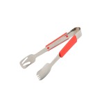 Neville Genware Plastic Handle Stainless Steel Buffet Tongs Red,  24cm