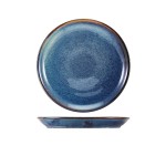 Neville Genware Terra Porcelain Aqua Blue Coupe Plate 19cm