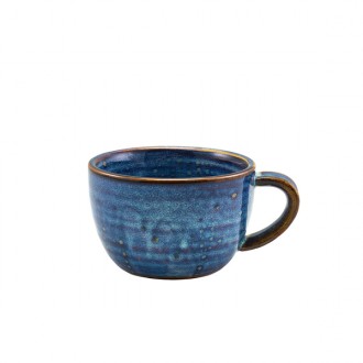 Neville Genware Terra Porcelain Aqua Blue Coffee Cup, 22cl/7.75oz