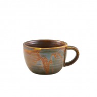 Neville Genware Terra Porcelain Rustic Copper Coffee Cup, 22cl/7.75oz