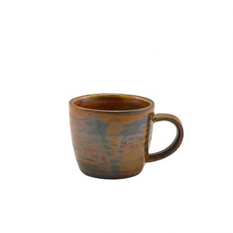 Neville Genware Terra Porcelain Rustic Copper Espresso Cup, 90ml /  9cl/3oz