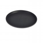 Neville Genware 16" Gengrip Non-Slip Round Tray, Black 