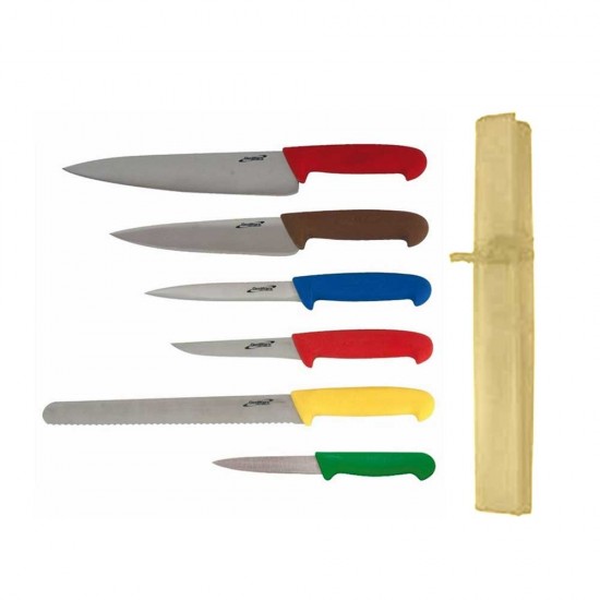 Shop quality Neville Genware 6 Piece Colour Coded PROFESSIONAL Knife Set + Knife Wallet in Kenya from vituzote.com Shop in-store or online and get countrywide delivery!