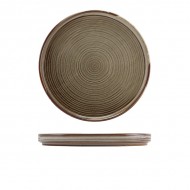 Neville Genware Terra Porcelain Grey Low Presentation Plate, 25cm 