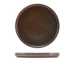 Neville Genware Terra Porcelain Rustic Copper Low Presentation Plate 25cm