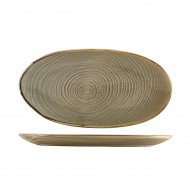 Neville Genware Terra Porcelain Grey Organic Platter, 31cm 