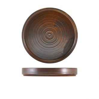 Neville Genware Terra Porcelain Rustic Copper Presentation Plate 20.5cm