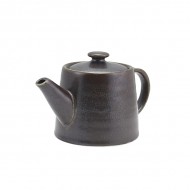 Neville Genware Terra Porcelain Black Teapot, 500ml / 50cl/17.6oz 