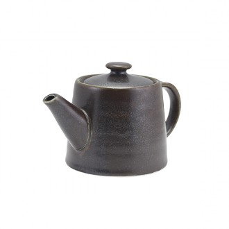 Neville Genware Terra Porcelain Black Teapot, 500ml / 50cl/17.6oz 