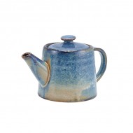 Neville Genware Terra Porcelain Aqua Blue Teapot 50cl/17.6oz