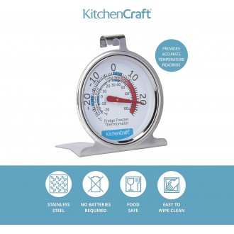 Kitchen Craft Fridge Thermometer, Stainless Steel