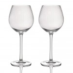 BarCraft Set of 2 Ridged Balloon Glasses, 550ml