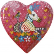 Maxwell & Williams Love Hearts Zig Zag Zeb Heart Plate, 15.5cm 