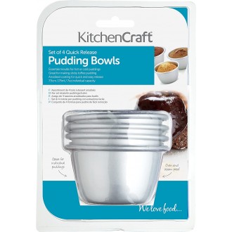 Kitchen Craft Set of 4 Mini Pudding Moulds 7.5cm 