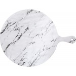 KitchenCraft "We Love Summer" Round Melamine Marble-Effect Food Serving Platter