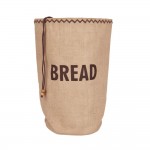 Natural Elements Eco Jute Bread Bag with Drawstring-100% Cotton, 34 x 17 x 42 cm