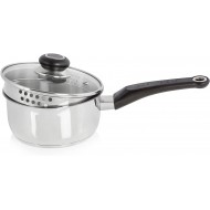 Morphy Richards Equip Pouring Saucepan with Glass Lid, 16cm/6.3", Stainless Steel