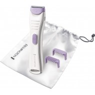 Remington Women's Wet & Dry Bikini Trimmer with 2 Comfort Combs and Beauty Bag, White/Purple